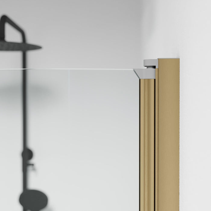 Vänern Shower Enclosure, Square, Bronze Profile, Clear Glass