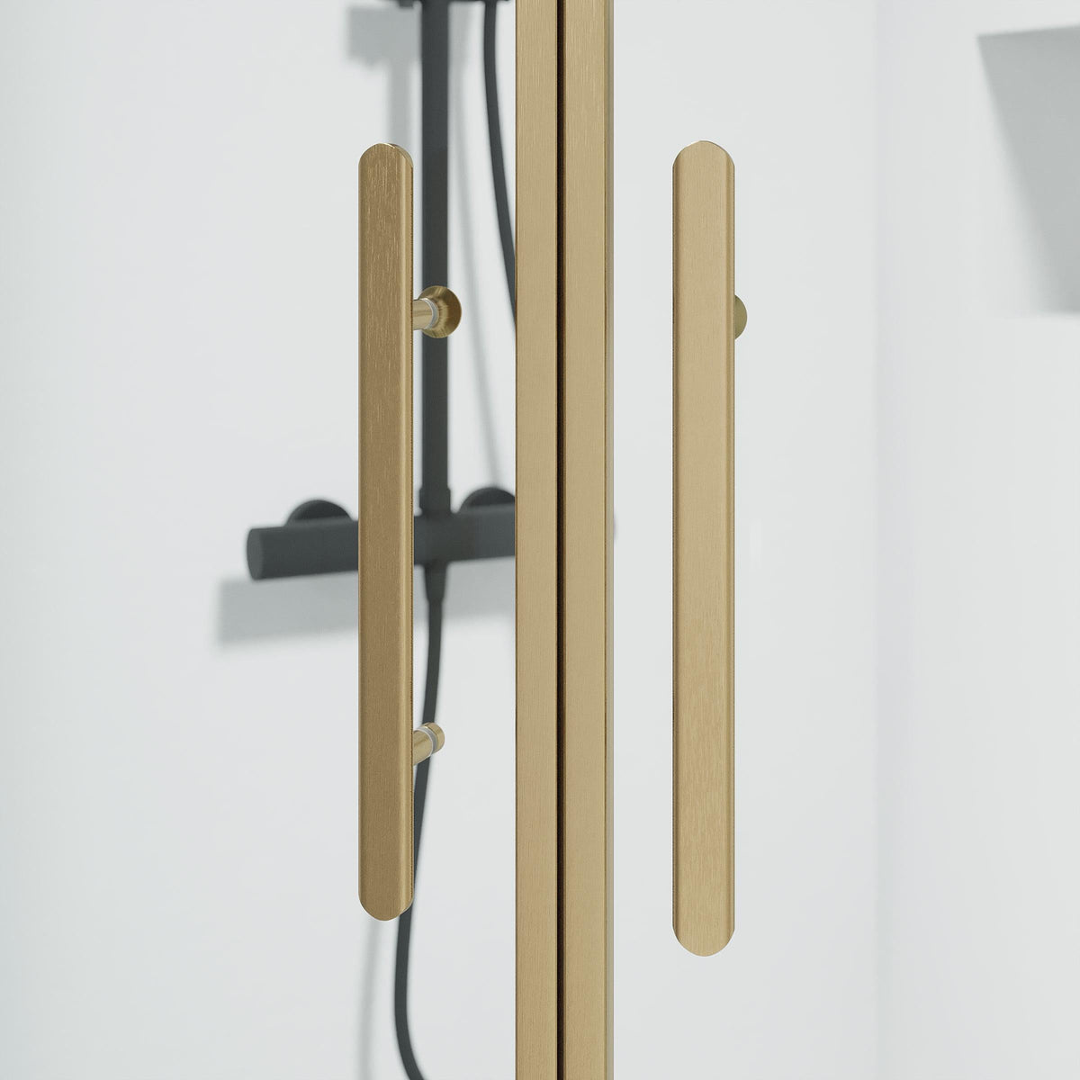 Vänern Shower Enclosure, Square, Bronze Profile, Clear Glass