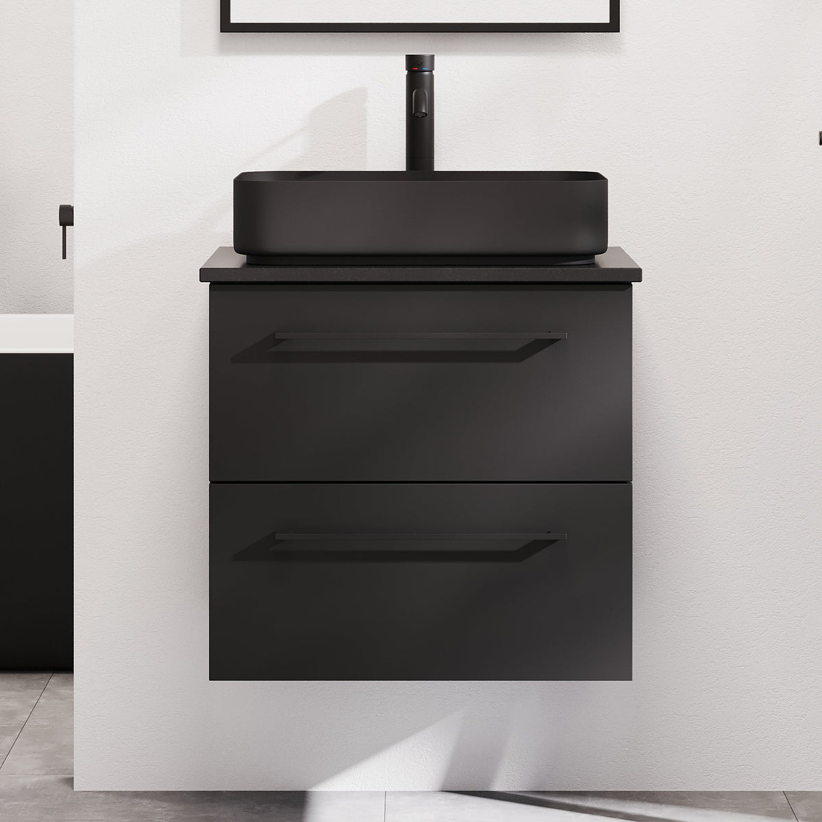 Vårhus Bathroom Furniture, matt black