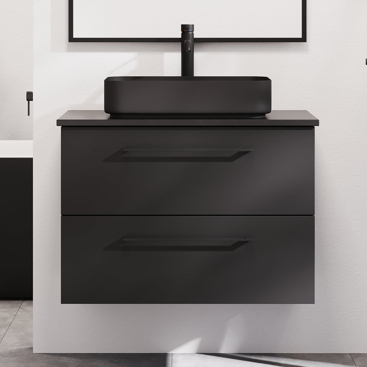 Vårhus Bathroom Furniture, matt black