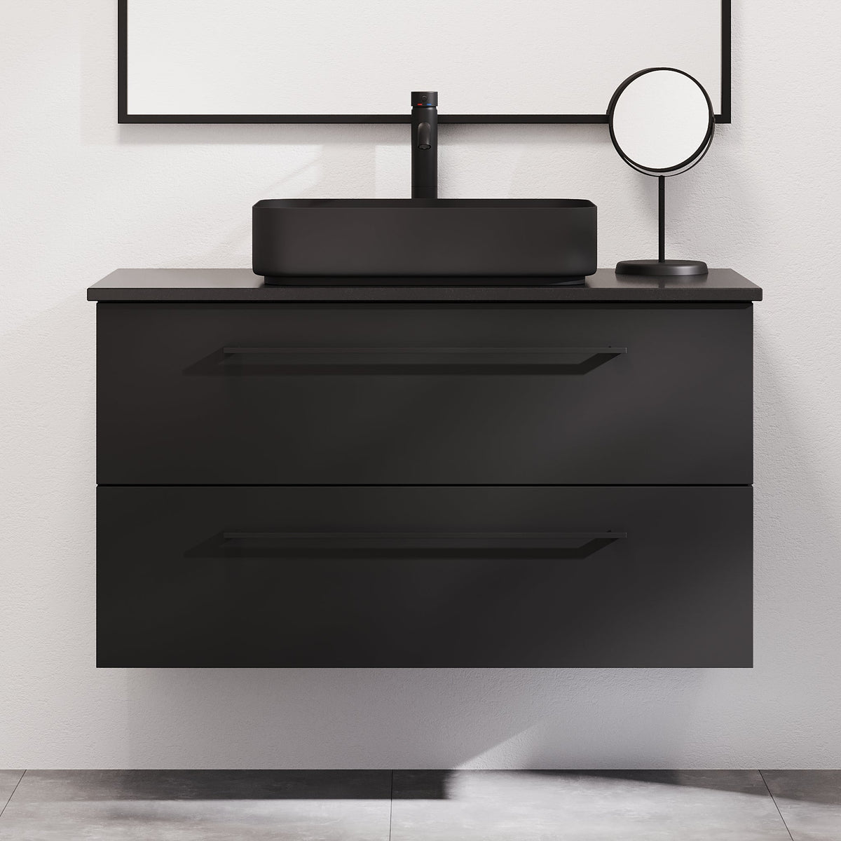 Vårhus Bathroom Furniture, matt black