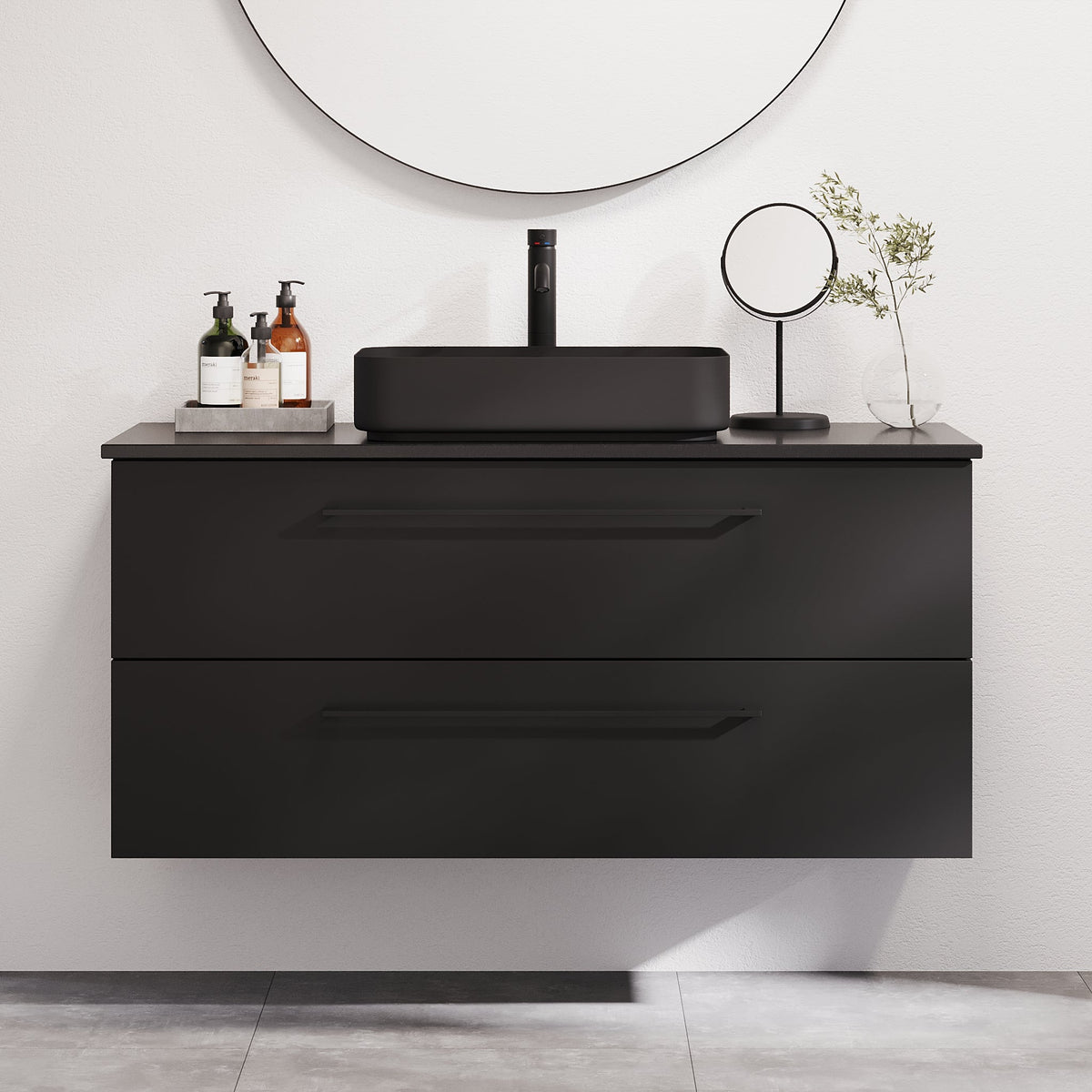 Vårhus Bathroom Furniture, matt black