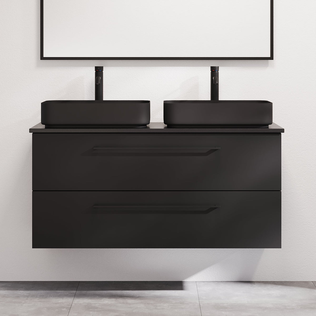 Vårhus Bathroom Furniture, matt black