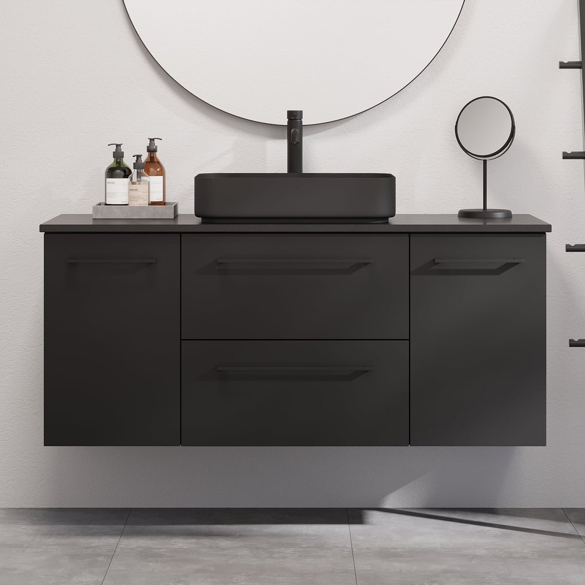 Vårhus Bathroom Furniture, matt black