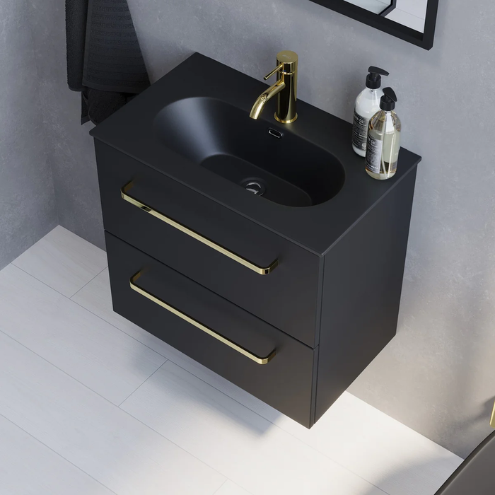 Veste Slimline Bathroom Furniture, matt black