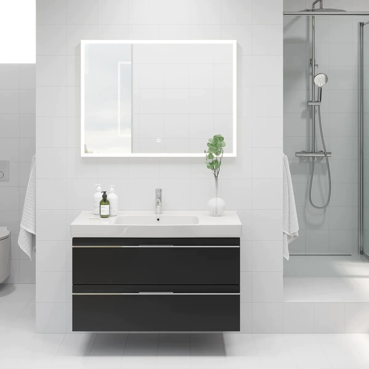 Veiholmen Bathroom Furniture, matt black