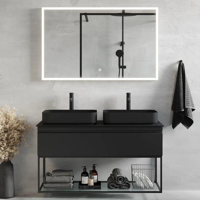 Kvitfjell Compact Bathroom Furniture, matt black