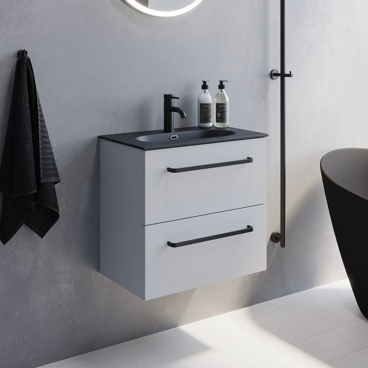 Veste Slimline Bathroom Furniture, matt white