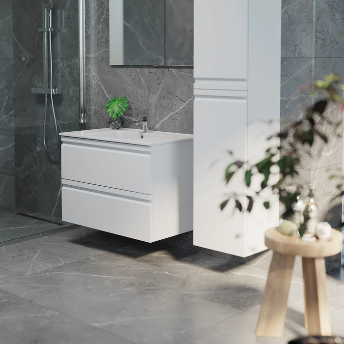 Klokkarvik Bathroom Furniture, white gloss