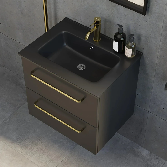 Vegsund Bathroom Furniture, matt black