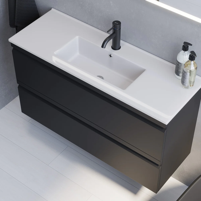 Knarrlagsund Slimline Bathroom Furniture, matt black