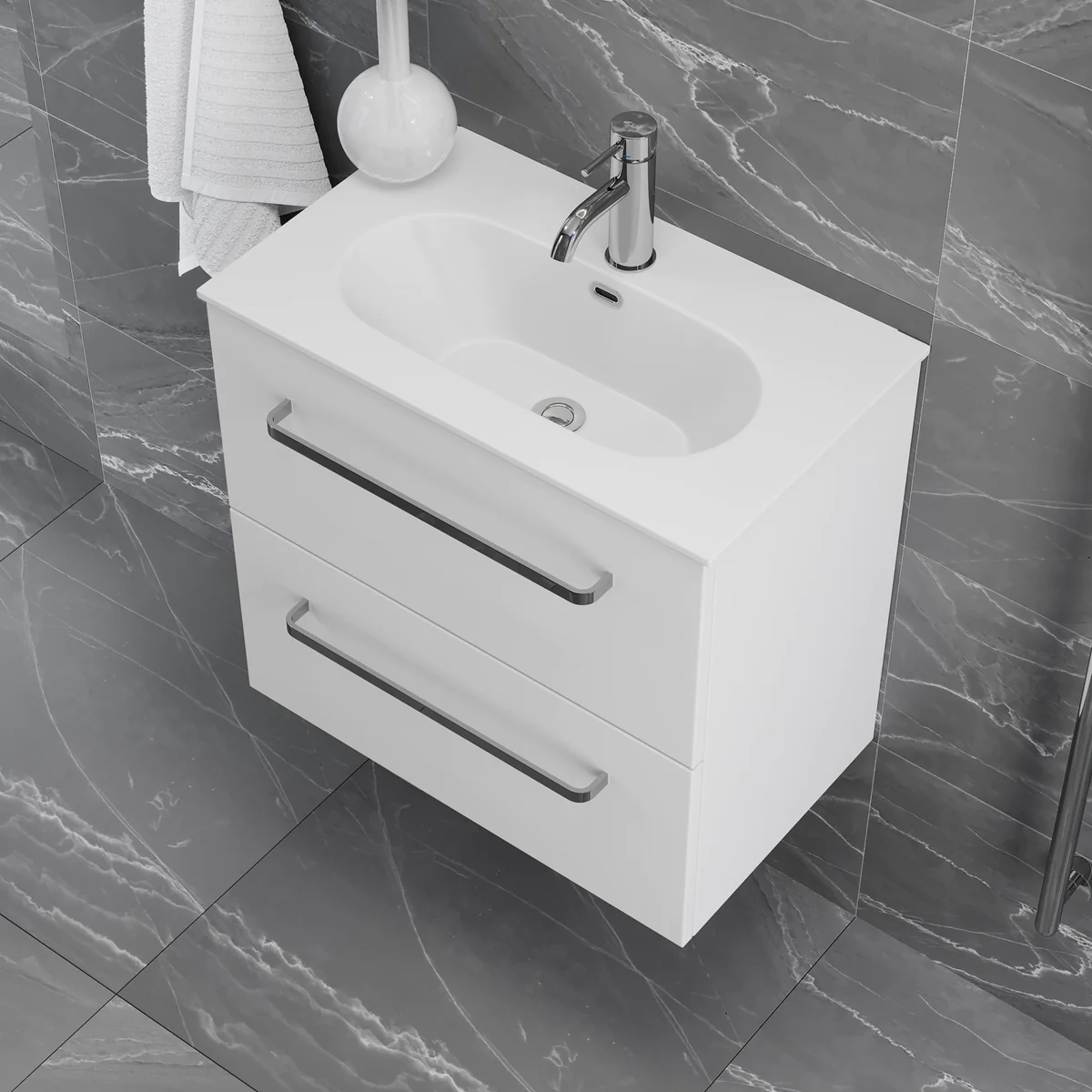 Veste Slimline Bathroom Furniture, matt white