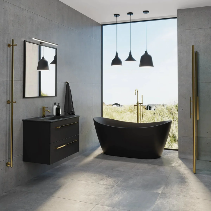 Vegsund Bathroom Furniture, matt black