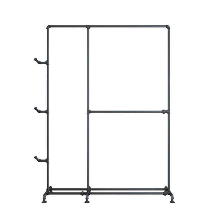 Wardrobe Stand, Industrial Water Pipes - Floor Model - matt black