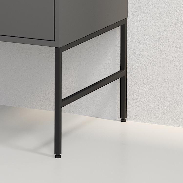 Legs for Falun & Flen basin cabinet, matt black