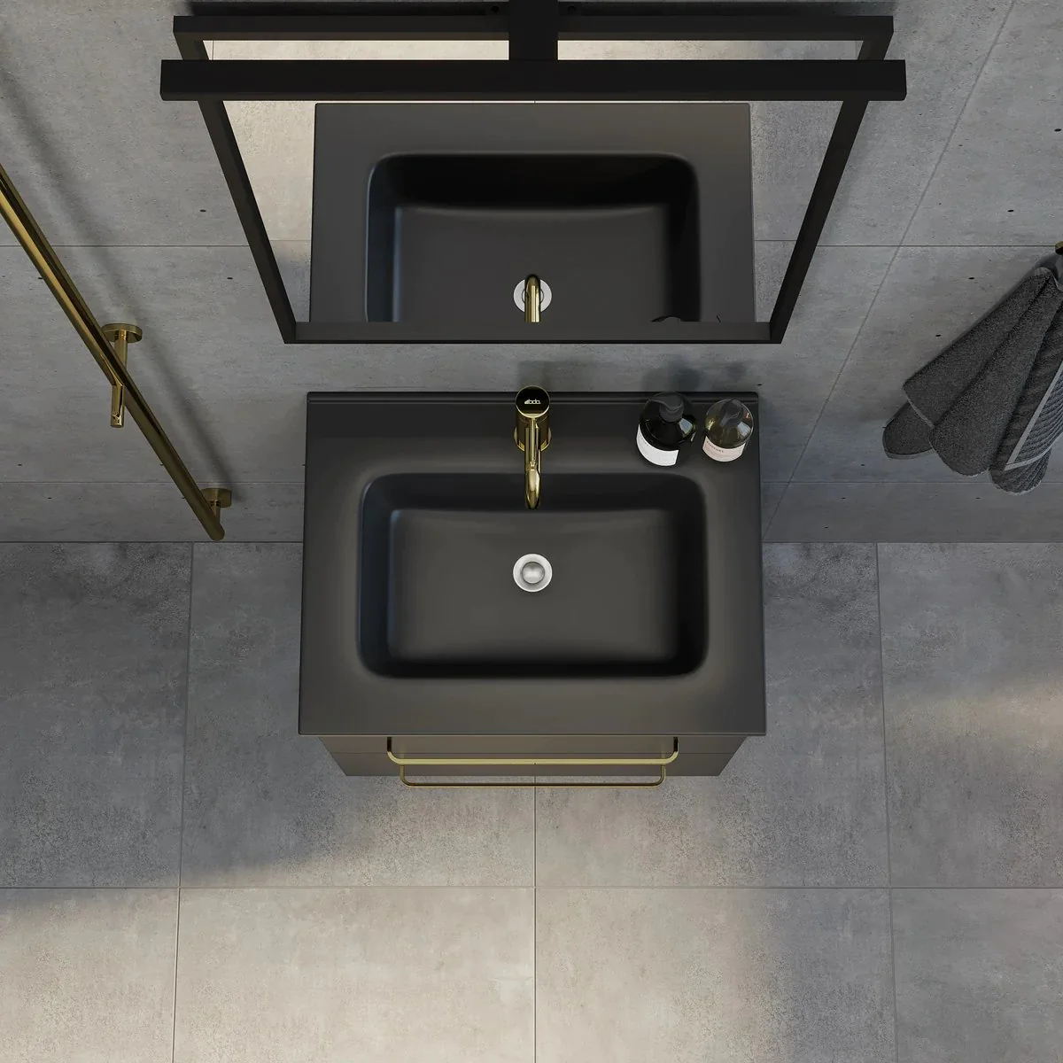 Vegsund Bathroom Furniture, matt black