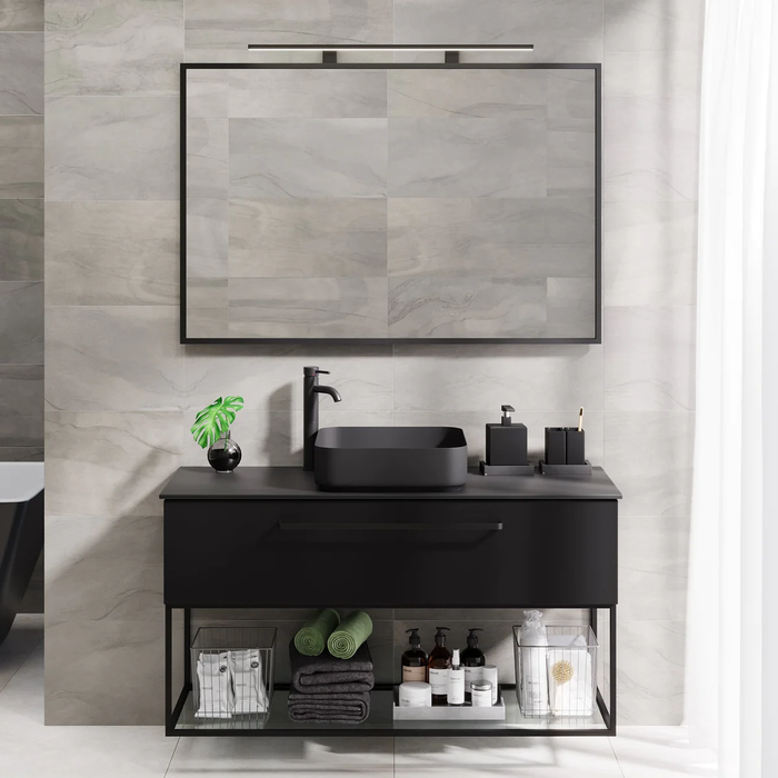 Vikeså Compact Bathroom Furniture, matt black