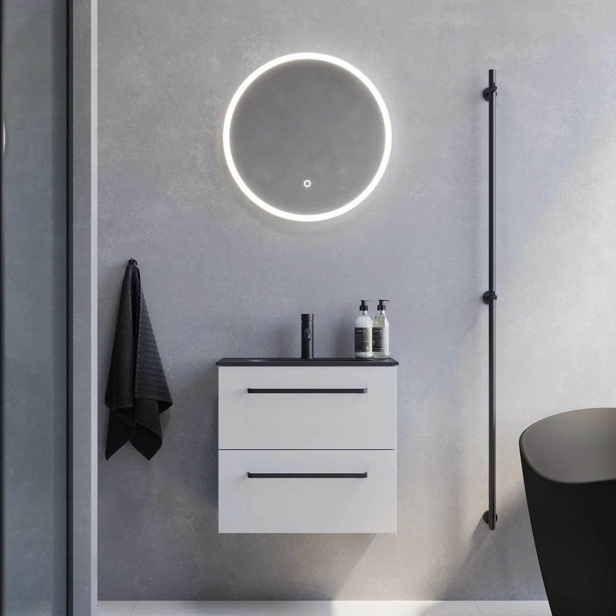 Veste Slimline Bathroom Furniture, matt white