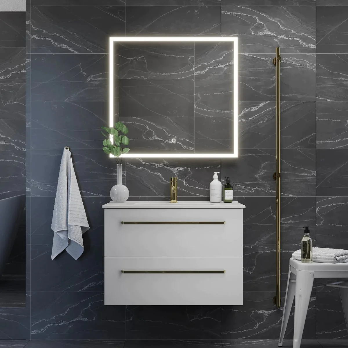 Veggli Bathroom Furniture, matt white