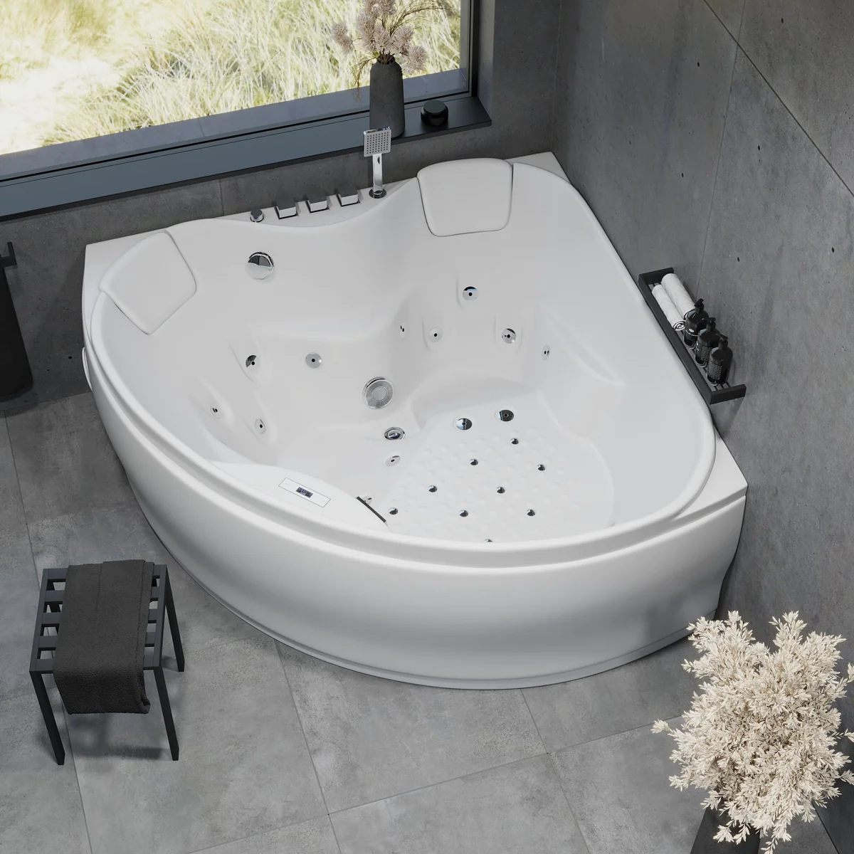 Ærø 150x150 cm massage bathtub hydro+air