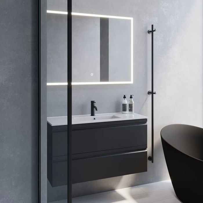 Knarrlagsund Slimline Bathroom Furniture, matt black