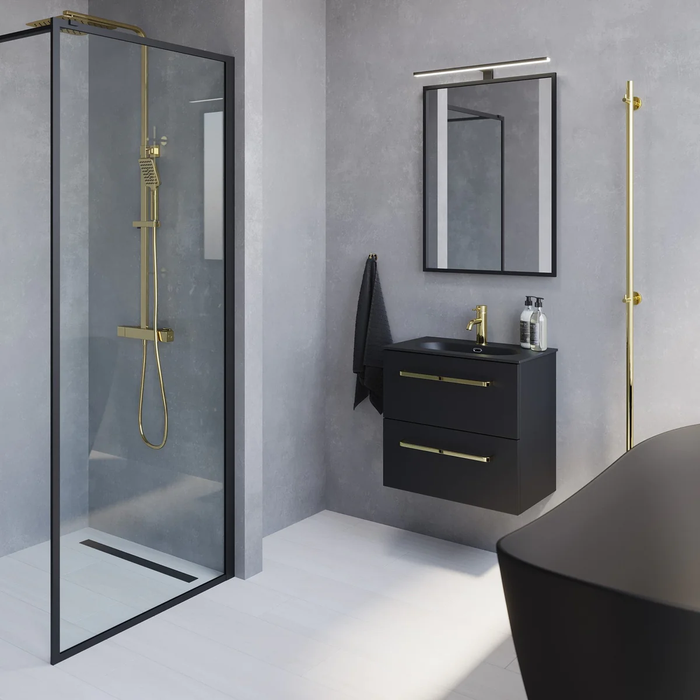 Veste Slimline Bathroom Furniture, matt black