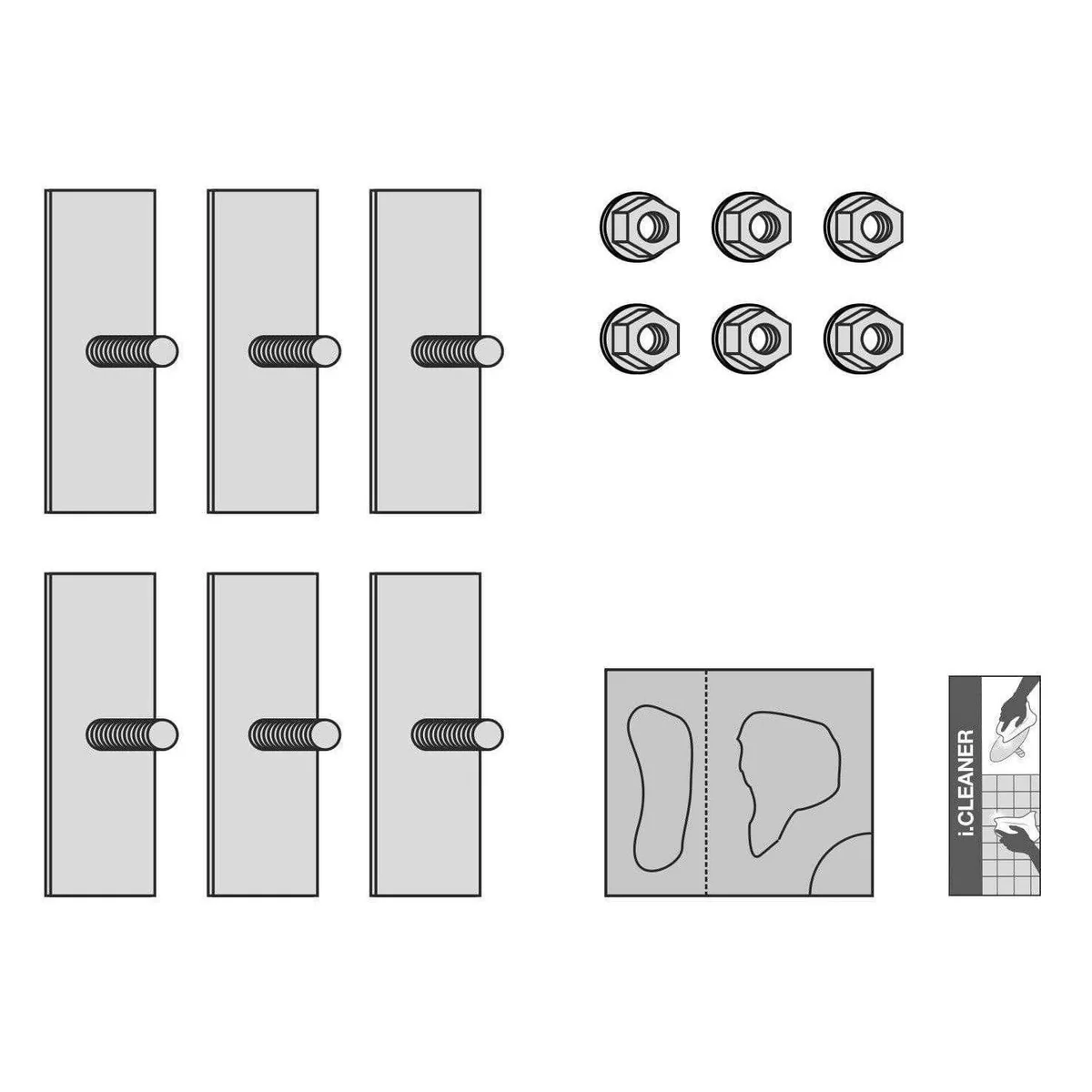 Drill-Free Adhesive Kit for Shower Doors and Shower Walls