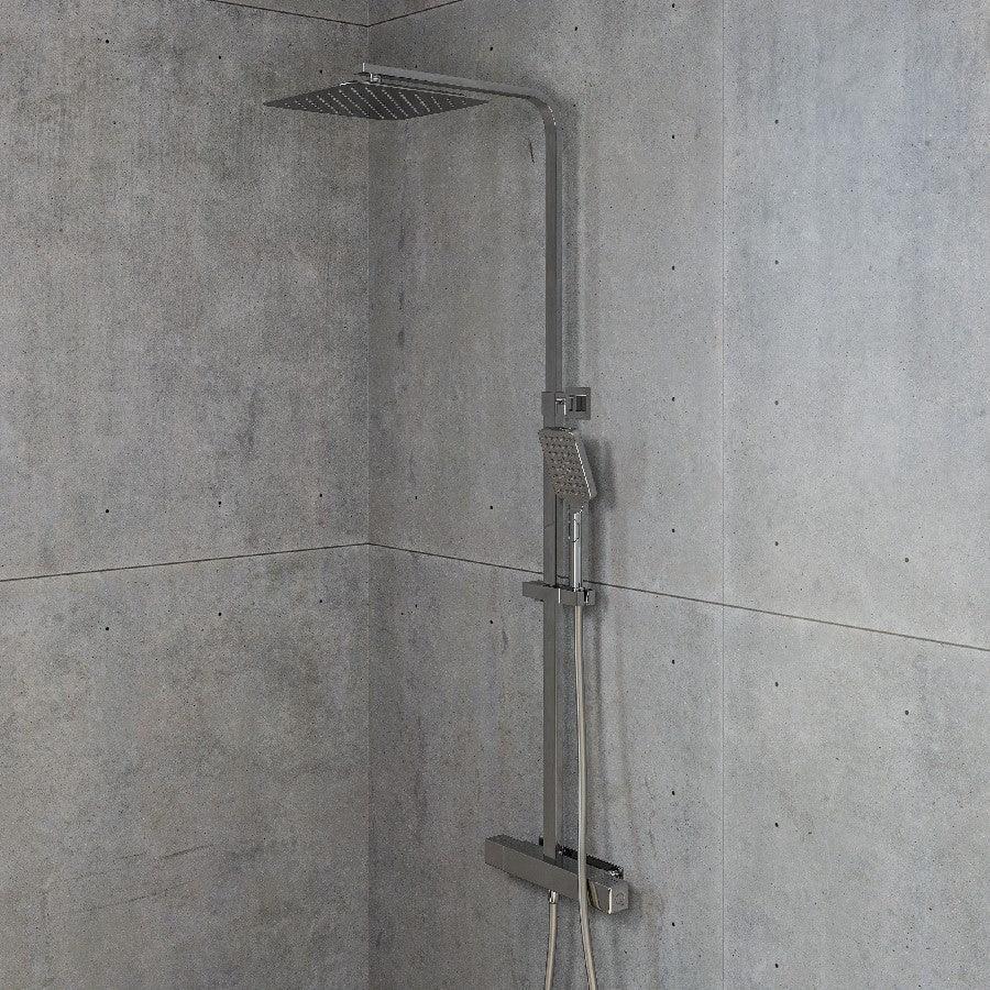 Shower set Næsby with bathtub attachment, 25 cm, Chrome, 160 CC